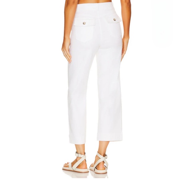 Spanx Stretch Twill Cropped Wide Leg Pants in Bright White. - Picture 3 of 7